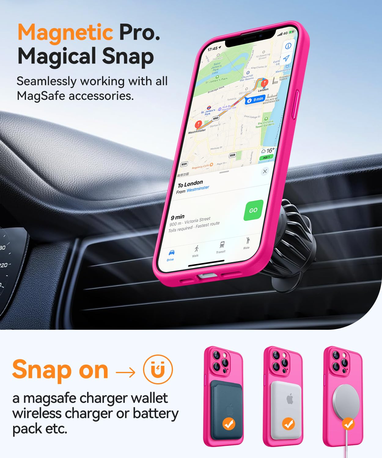 Amazon.com: CANSHN Magnetic Compatible with iPhone 13 Pro Max Case